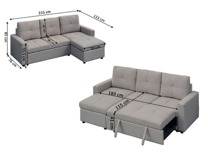 Sofa Cama Chaise Longue Reversible Boga 215cm