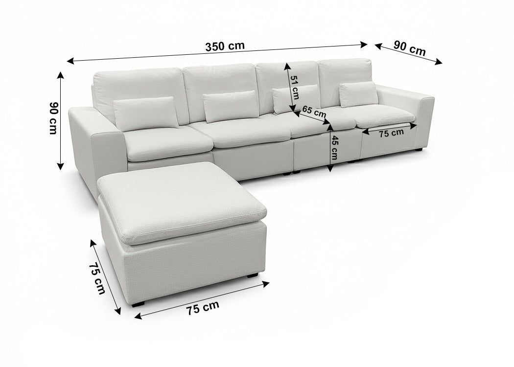 Sofa Chaise Longue Candy 350cm