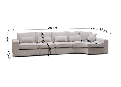 Sofa Chaise Longue Clean 385cm
