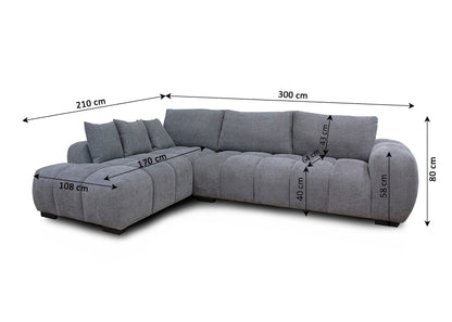 Sofa Chaise Longue Executive G-Gold 300cm