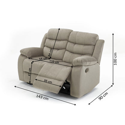 Sofa Reclinable Manual Houston 2 Plazas