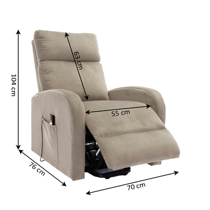 Sillon Reclinable Electronico Irene 1 Plaza Marron