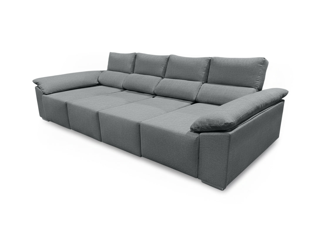 Mega Sofa Cama Barcelona Chaise Longue con Arcon, 335cm