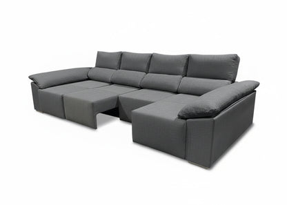 Mega Sofa Cama Barcelona Chaise Longue con Arcon, 335cm