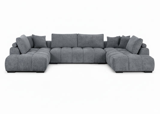 Sofa Rinconera Chaise Longue G-Silver 372cm