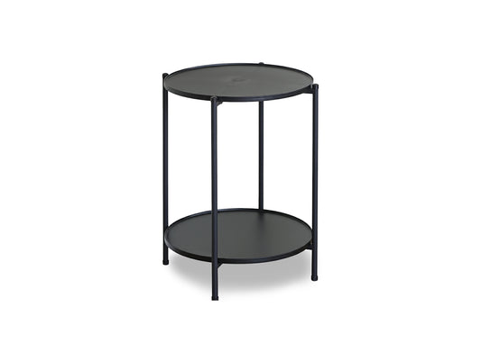Mesa Auxiliar Redonda Nancy Diseño Industrial Negro
