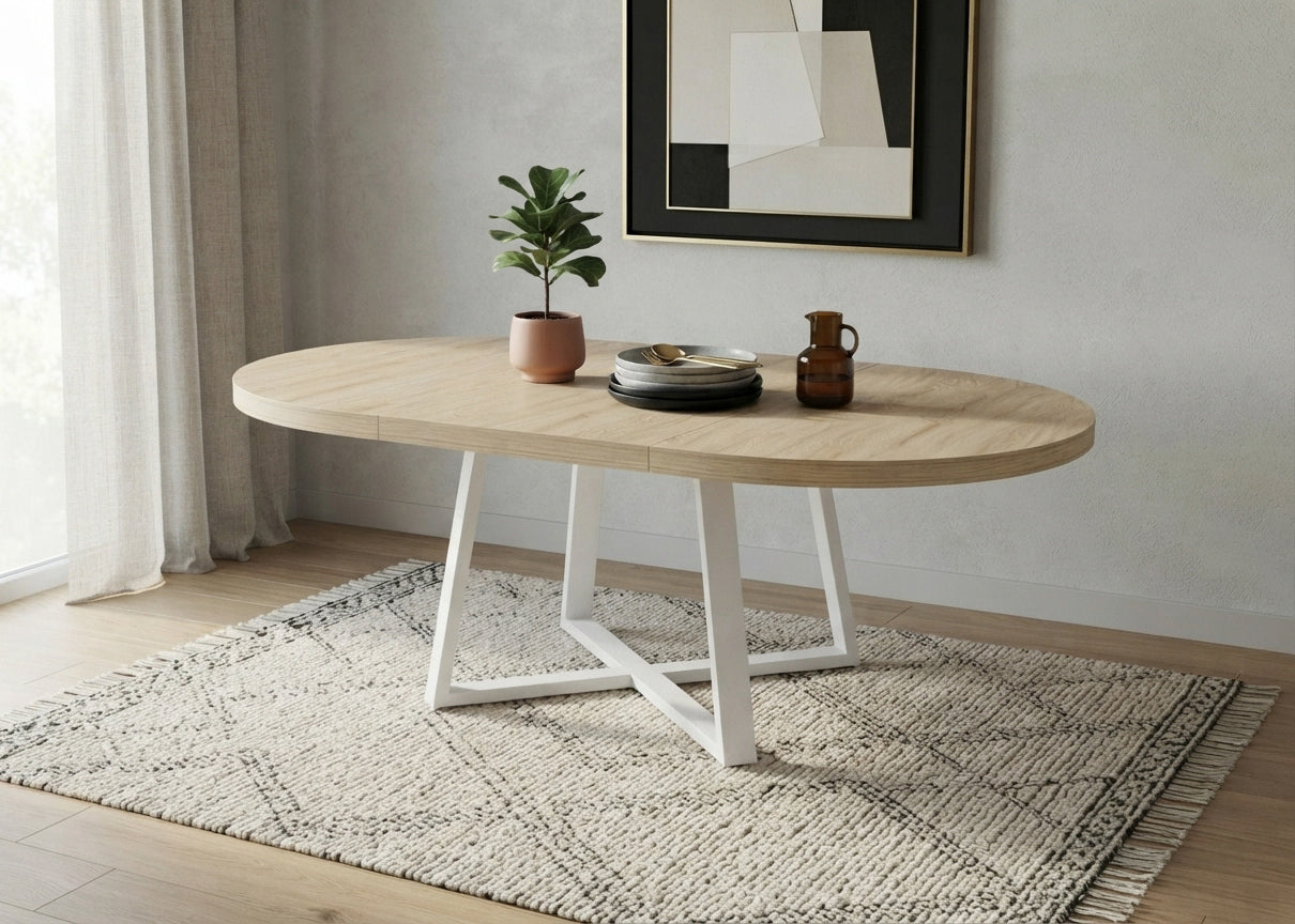 Mesa Redonda Extensible de Comedor 160cm