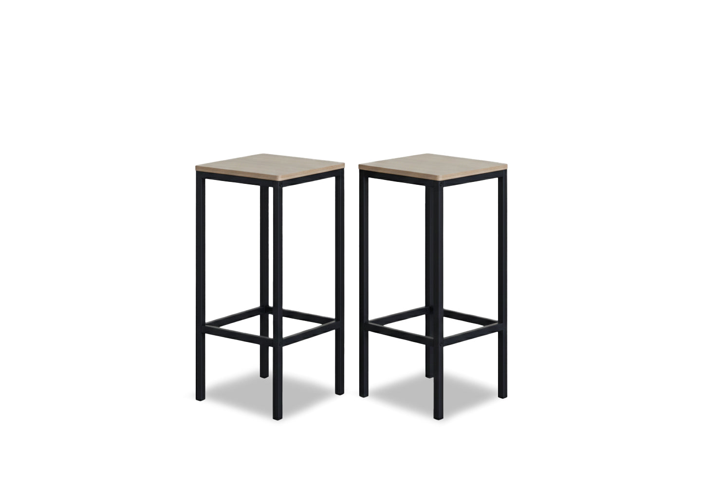 Mesa Bar Cocina Nancy Estilo Industrial con Estanteria + 2 Taburetes