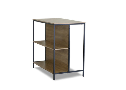 Mesa Bar Cocina Nancy Estilo Industrial con Estanteria + 2 Taburetes