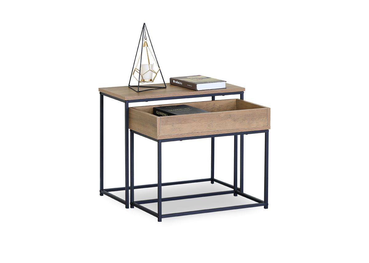 Mesa Auxiliar Nido Nancy Estilo Industrial