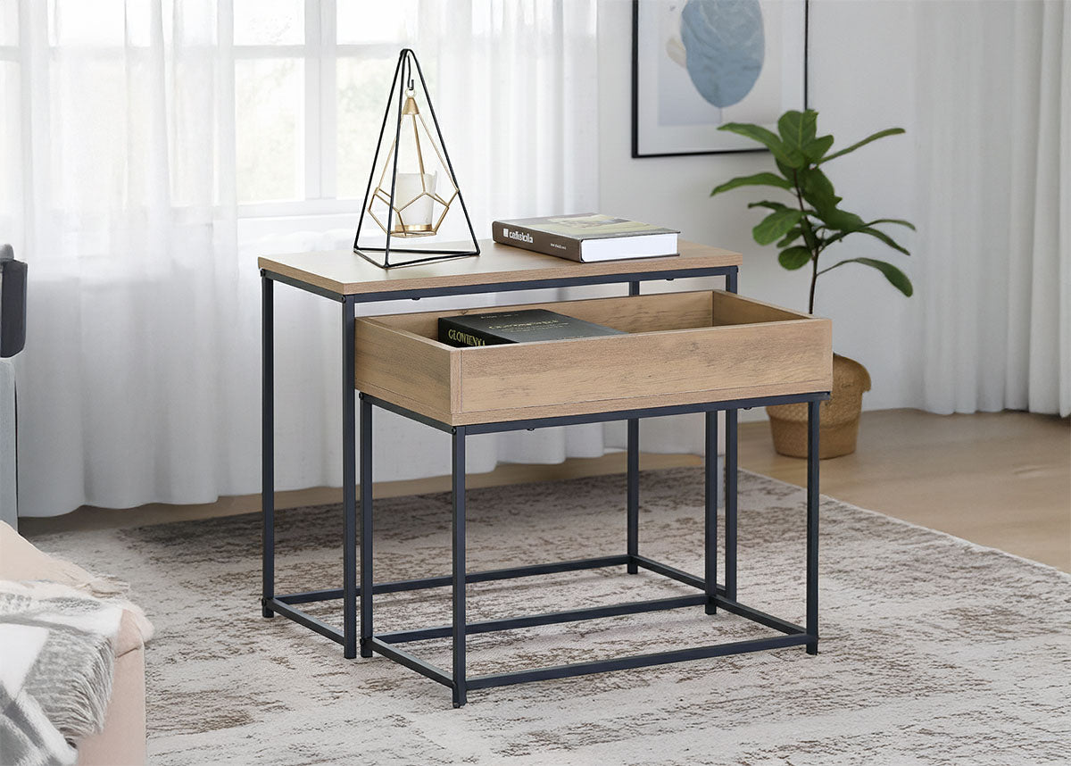 Mesa Auxiliar Nido Nancy Estilo Industrial