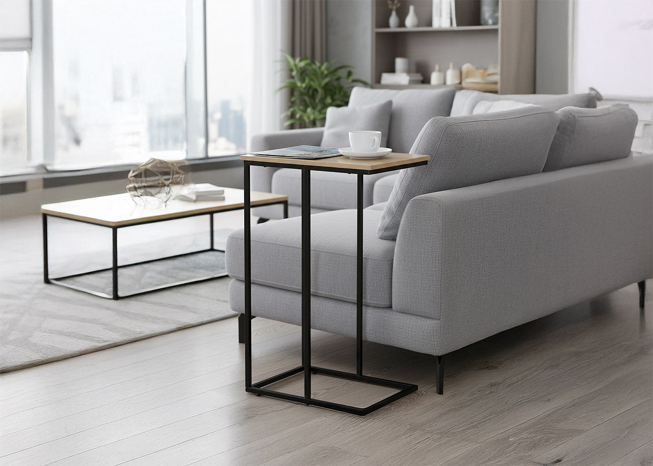 Mesa Auxiliar Lateral Nancy Estilo Industrial