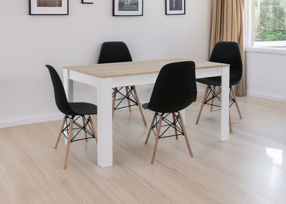 Pack Mesa de Comedor o Cocina Fija Miramy + 4 Sillas Estilo Nordico