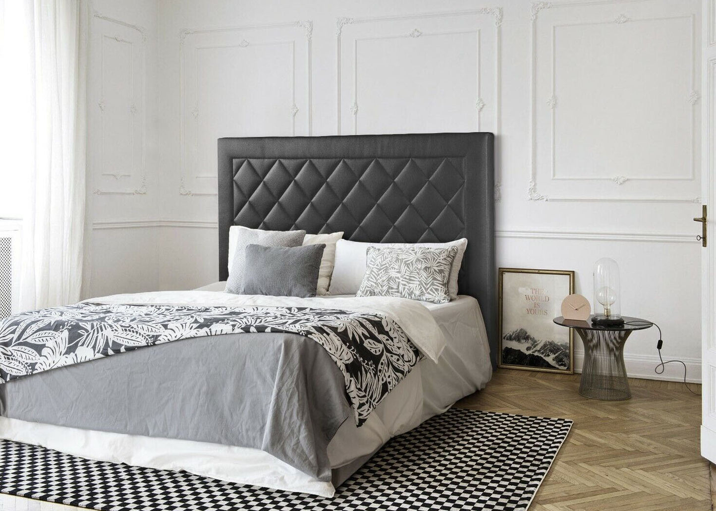 Monaco. Cabecero de Cama en Polipiel. 130 cm de alto (para 135 o 150)