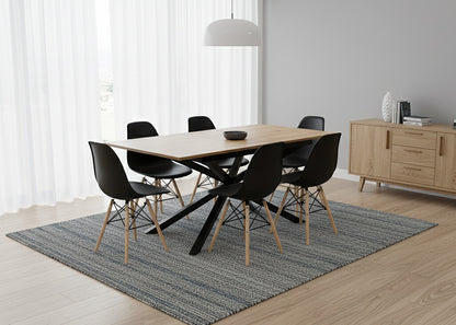 Pack Mesa Extensible HD + 6 Sillas Estilo Nordico