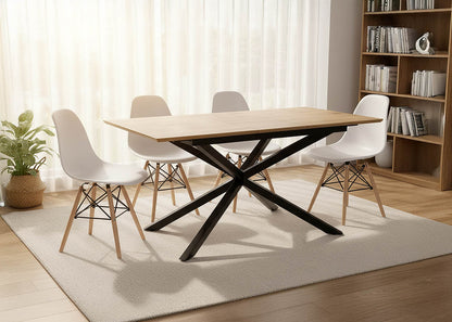 Pack Mesa Extensible HD + 4 Sillas Estilo Nordico