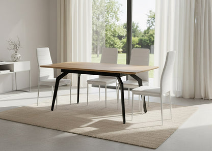 Pack Mesa HD Extensible + 4 Sillas Polipiel