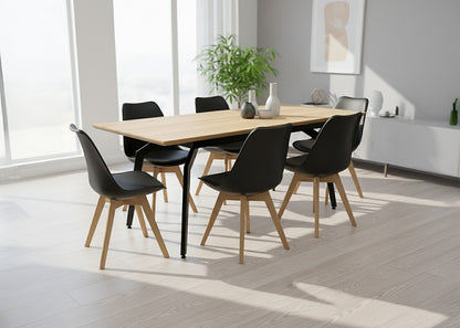 Pack Mesa HD Extensible + 6 Sillas Nordic