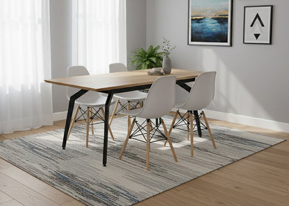 Pack Mesa HD Extensible + 4 Sillas Estilo Nordico