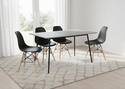 Mesa de Comedor 140cm + 4 Sillas Estilo Nordico