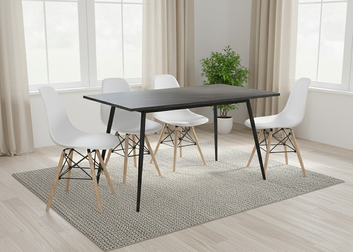 Mesa de Comedor 180cm + 4 Sillas Estilo Nordico