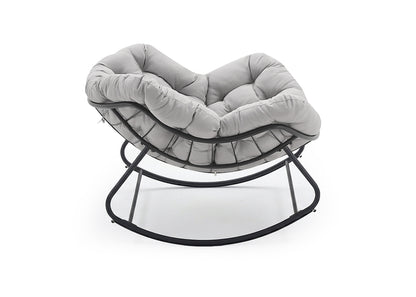 Silla Mecedora Milan Gris. Muebles de Dormitorio, Jardin o Terraza