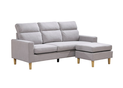 Sofa Agora + Puff Convertible en Chaise Longue 196cm