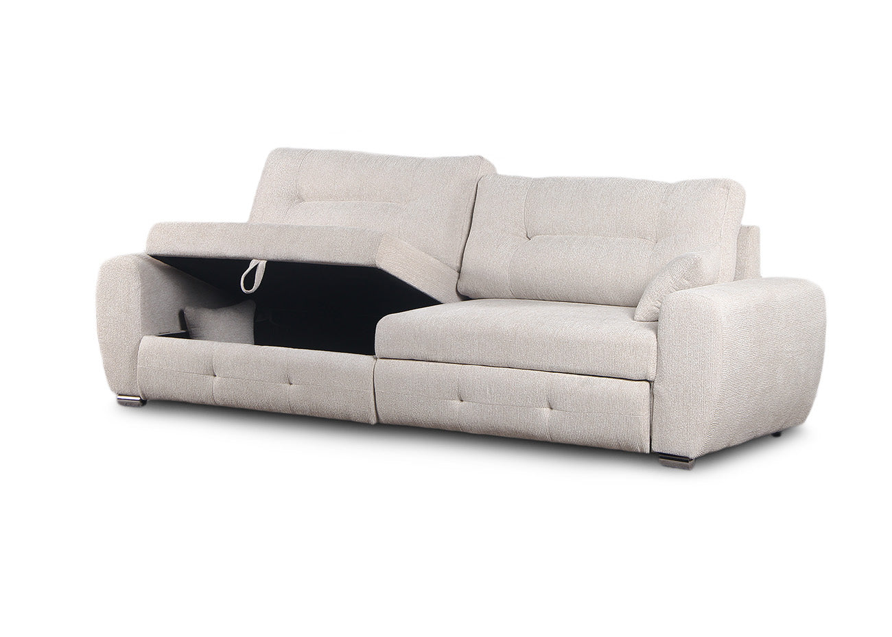 Sofa Chaise Longue con Arcon Lila Beige 270cm
