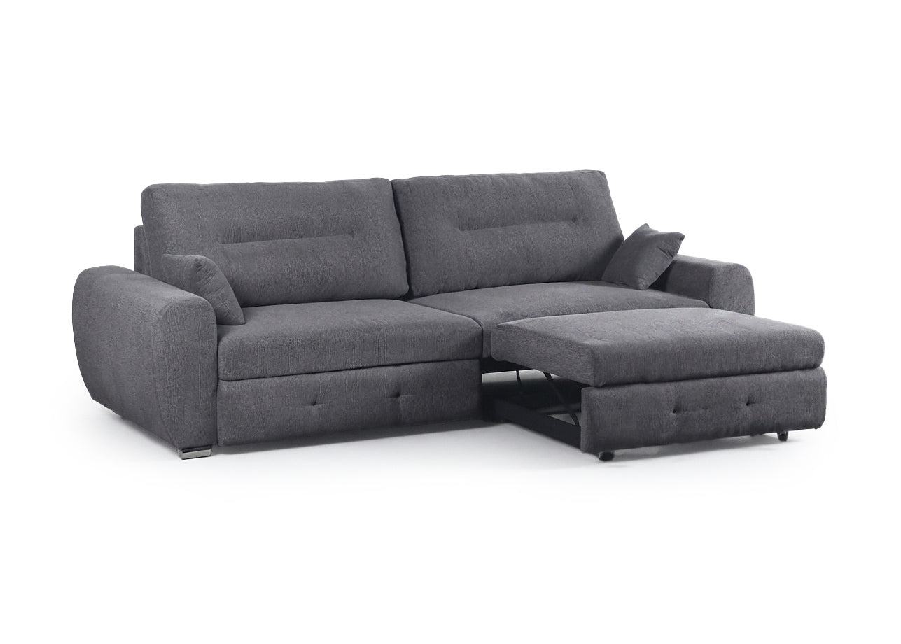 Sofa Chaise Longue con Arcon Lila Gris 270cm