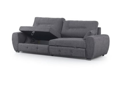 Sofa Chaise Longue con Arcon Lila Gris 270cm