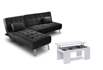 Sofa Cama Chaise Longue Reversible + Mesa de Centro Elevable