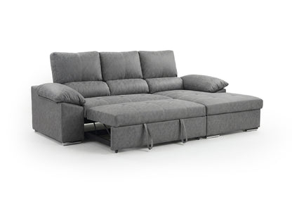 Sofa Cama Chaise Longue Naiara 252cm Gris