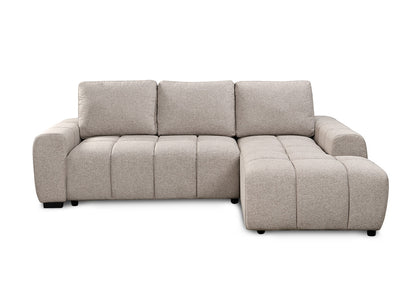 Sofa Cama Chaise Longue Nuvola Beige con Arcon 258cm