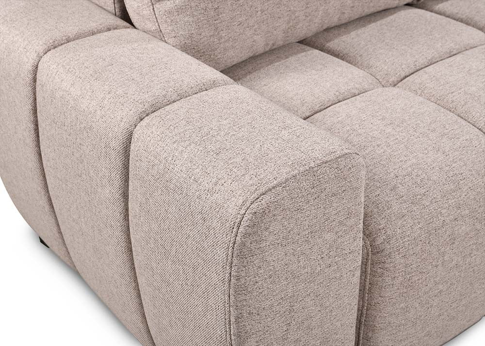 Sofa Cama Chaise Longue Nuvola Beige con Arcon 258cm