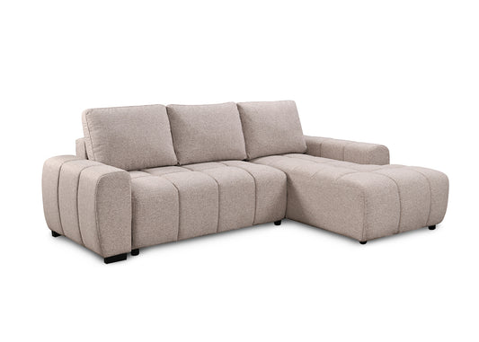 Sofa Cama Chaise Longue Nuvola Beige con Arcon 258cm