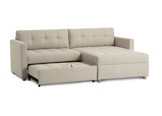 Sofa Cama Chaise Longue Reversible Indigo con Arcon 220cm