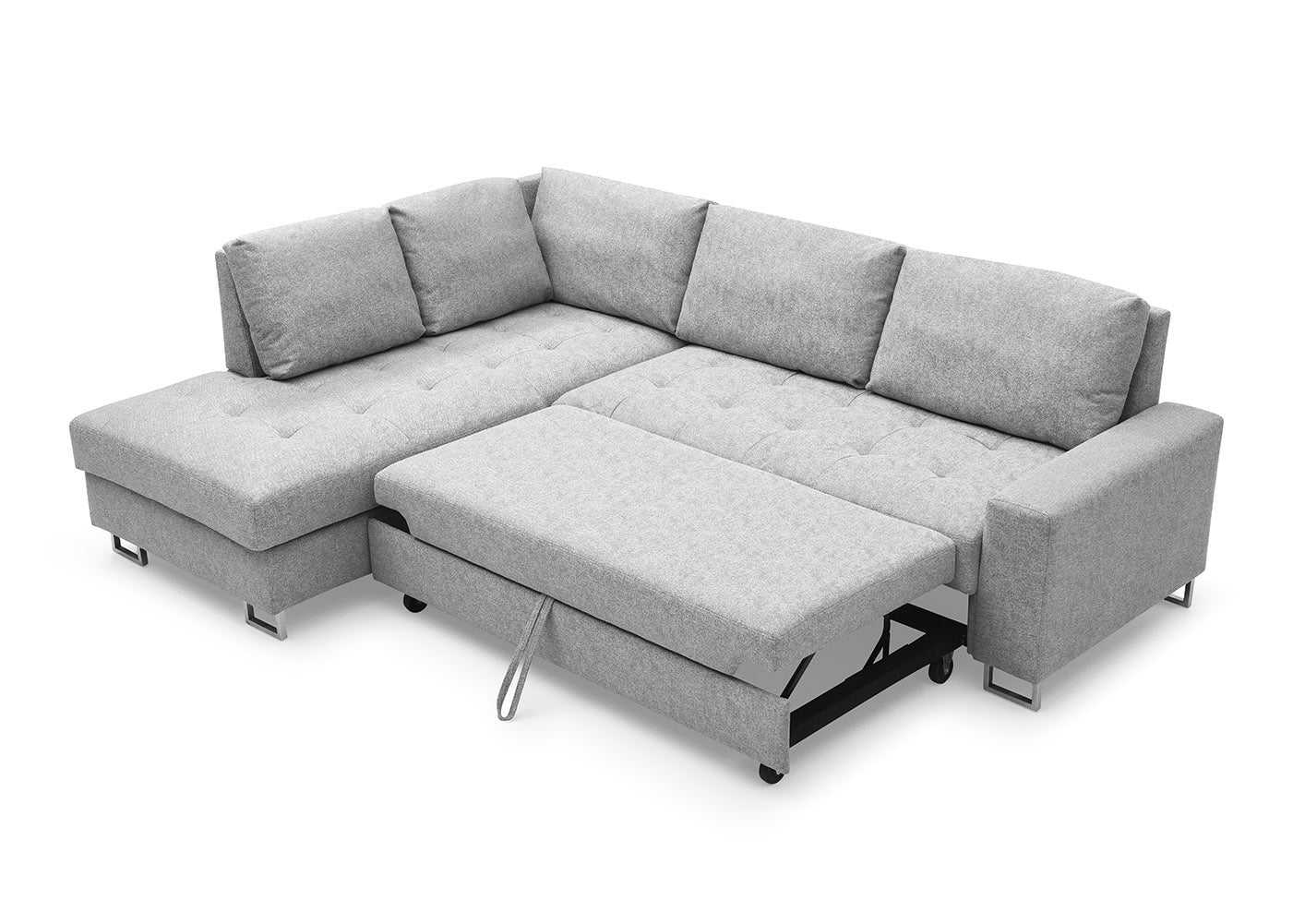 Sofa Cama Rinconera Febe 242cm. Chaise Longue, con Arcon
