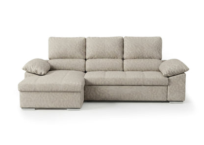 Sofa Cama Chaise Longue Naiara 252cm Beige
