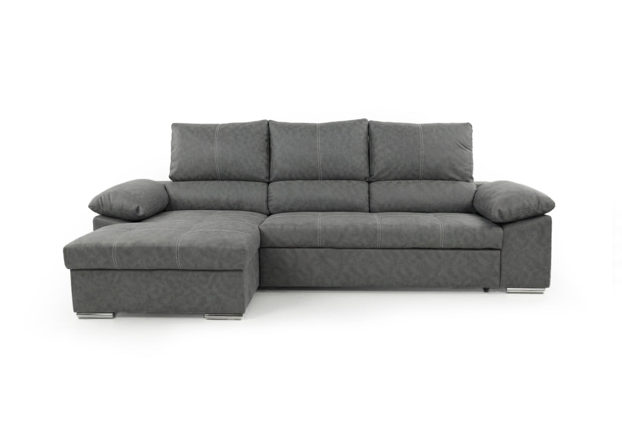 Sofa Cama Chaise Longue Naiara 252cm Gris