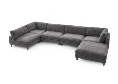 Sofa Rinconera Modular 6 Plazas Gris
