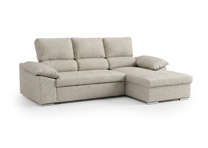 Sofa Cama Chaise Longue Naiara 252cm Beige