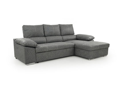 Sofa Cama Chaise Longue Naiara 252cm Gris