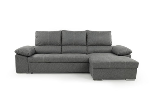 Sofa Cama Chaise Longue Naiara 252cm Gris