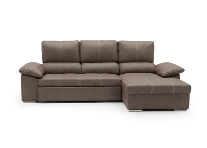 Sofa Cama Chaise Longue Naiara 252cm Marron