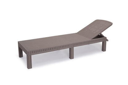 Tumbona en Ratan Sintetico Marron. Muebles de Jardin o Terraza